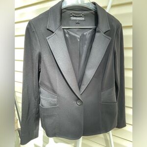 Yoana Baraschi Elegant Black Suit blazer Jacket Anthropologie 19” by 24” office